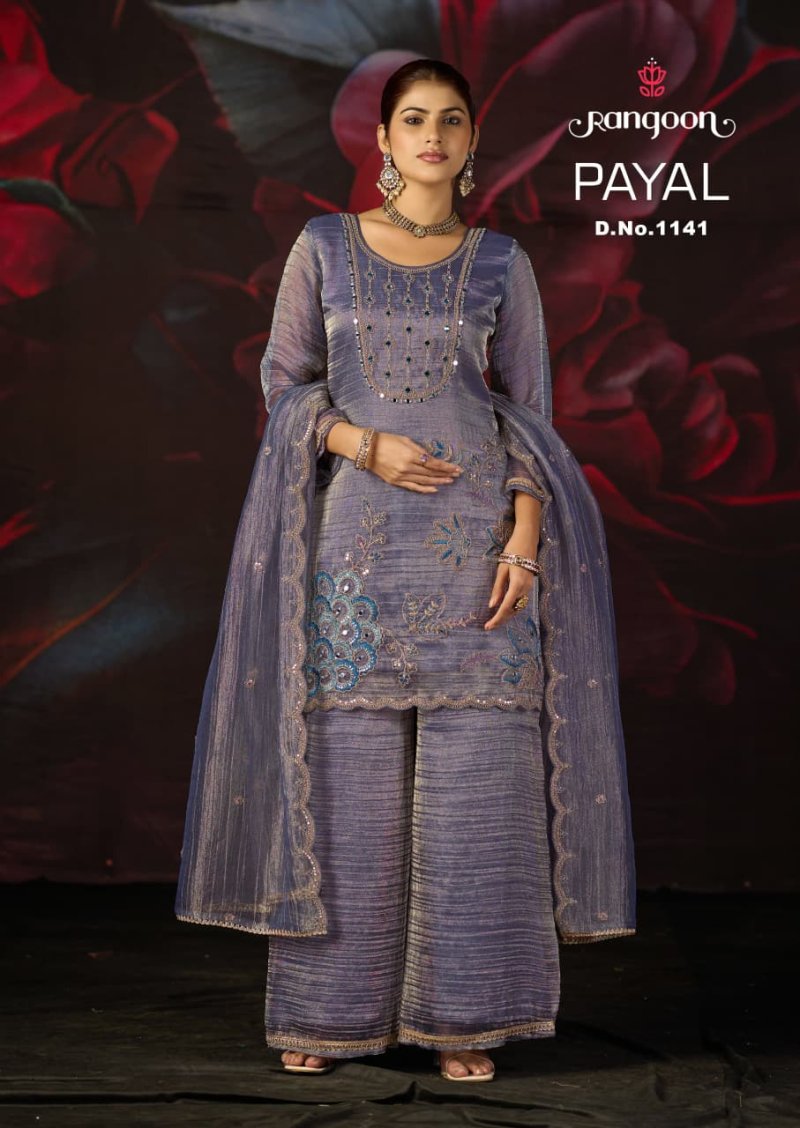 Payal By Rangoon Salsa Kurti With Bottom Dupatta